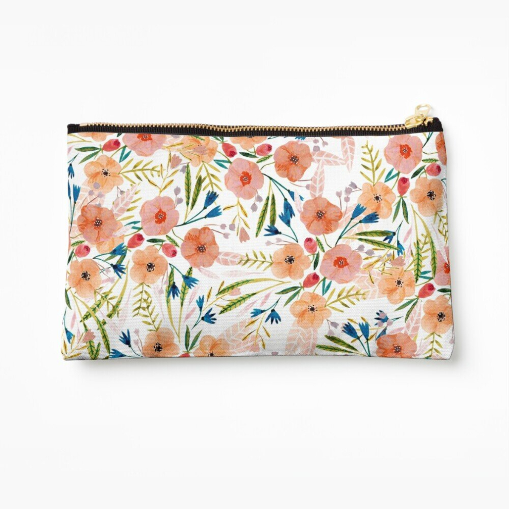 Whibos Makeup Bag Floral Dance Cosmetic Organizer Tyvek Paper Bags Zipper Pouch