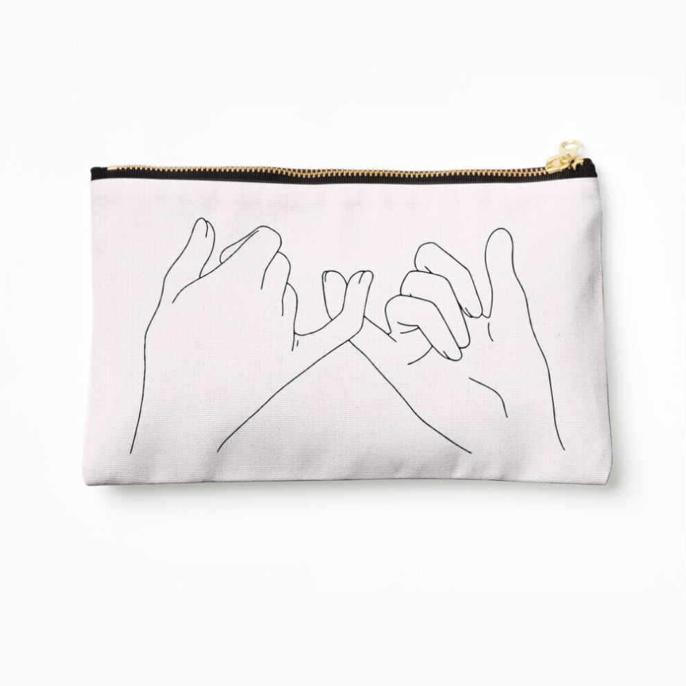 Whibos Makeup Bag Pinky Promise Cosmetic Organizer Tyvek Paper Bags Zipper Pouch