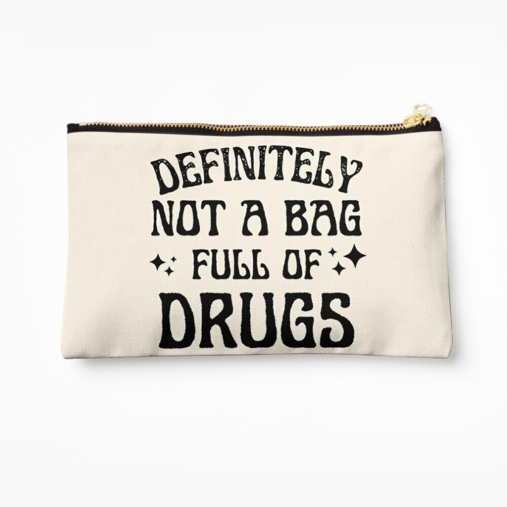 Whibos Makeup Bag Definitely Not A Bag Full Of Drugs Cosmetic Organizer Tyvek Paper Bags Zipper Pouch