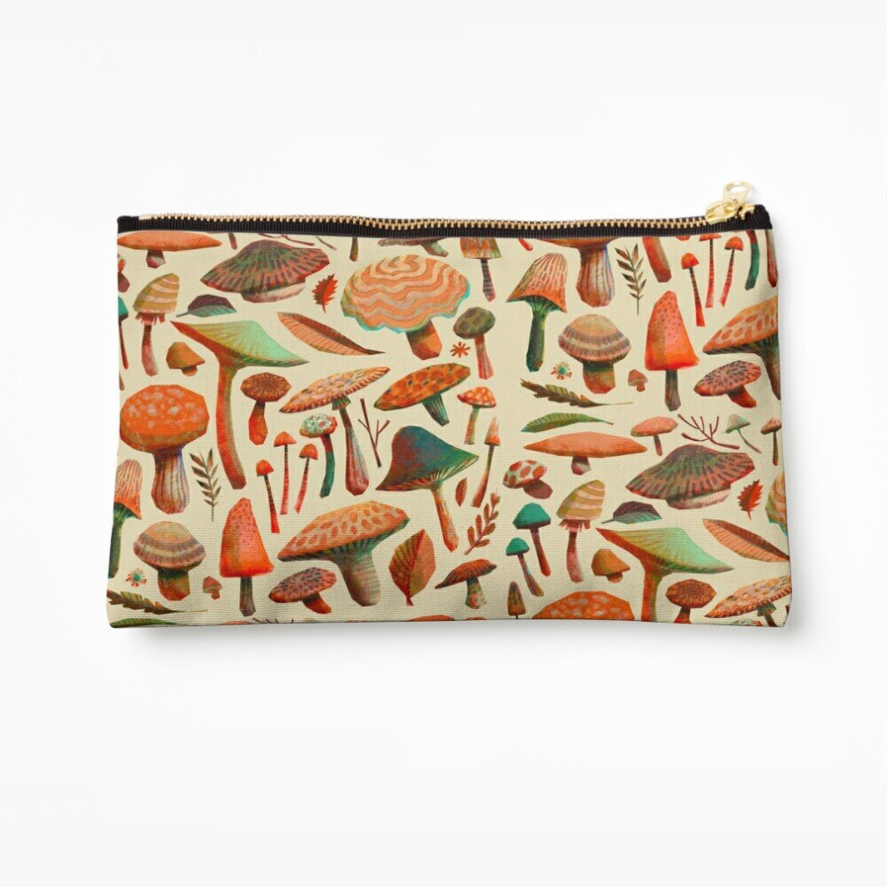 Whibos Makeup Bag Mushroom Picking Cosmetic Organizer Tyvek Paper Bags Zipper Pouch