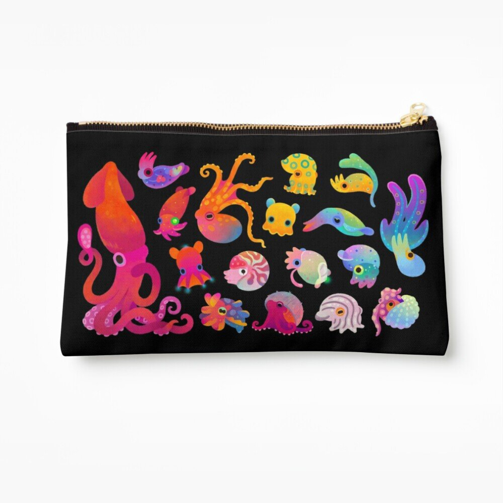 Whibos Makeup Bag Cephalopod Cosmetic Organizer Tyvek Paper Bags Zipper Pouch