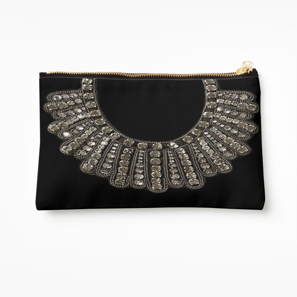 Whibos Makeup Bag Ruth Bader Ginsburg Dissent Collar Rbg Cosmetic Organizer Tyvek Paper Bags Zipper Pouch