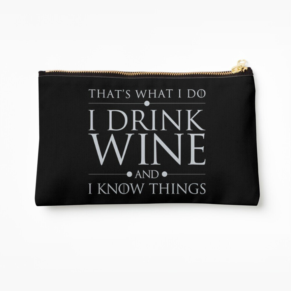 Whibos Makeup Bag That's What I Do I Drink Wine And I Know Things Cosmetic Organizer Tyvek Paper Bags Zipper Pouch