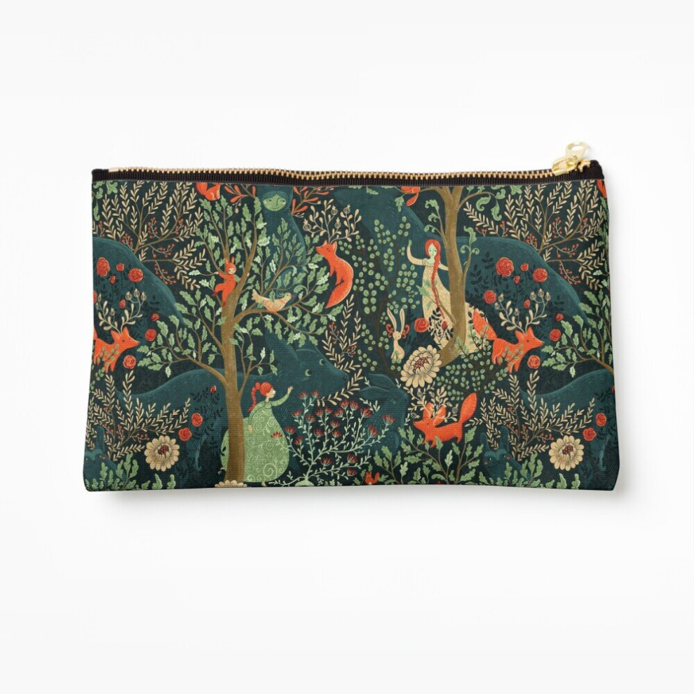 Whibos Makeup Bag Whimsical Wonderland Cosmetic Organizer Tyvek Paper Bags Zipper Pouch
