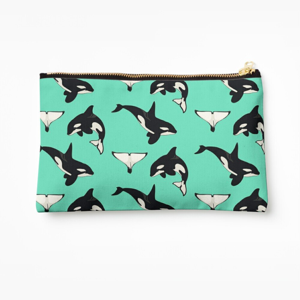 Whibos Makeup Bag Orca Whale Cosmetic Organizer Tyvek Paper Bags Zipper Pouch