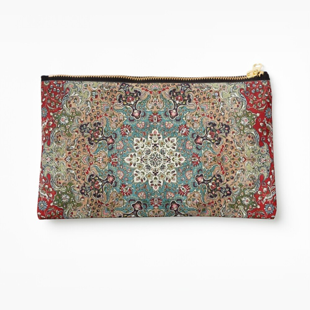 Whibos Makeup Bag Vintage Antique Persian Carpet Print Cosmetic Organizer Tyvek Paper Bags Zipper Pouch