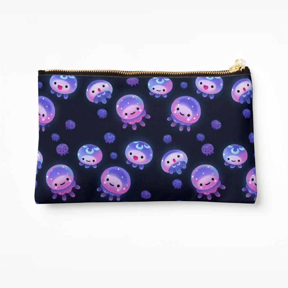 Whibos Makeup Bag Baby Jellyfish Cosmetic Organizer Tyvek Paper Bags Zipper Pouch