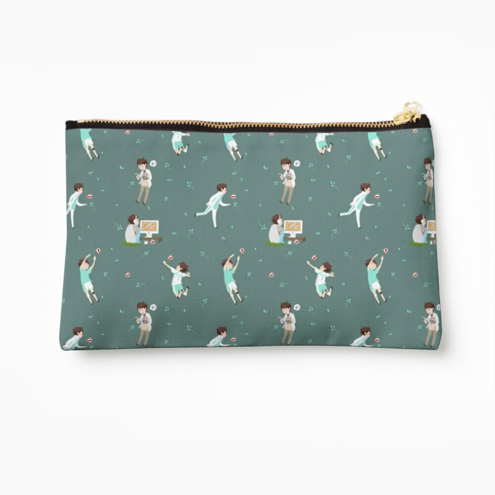 Whibos Green Makeup Bag Oikawa Tooru Pattern - Cosmetic Organizer Tyvek Paper Bags Zipper Pouch