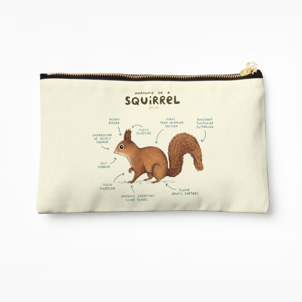 Whibos Makeup Bag Anatomy Of A Squirrel Cosmetic Organizer Tyvek Paper Bags Zipper Pouch