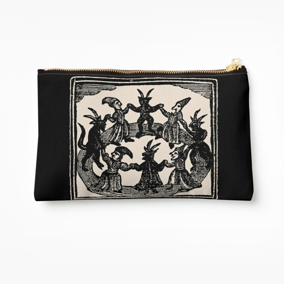 Whibos Makeup Bag Witches Circle Dance Cosmetic Organizer Tyvek Paper Bags Zipper Pouch