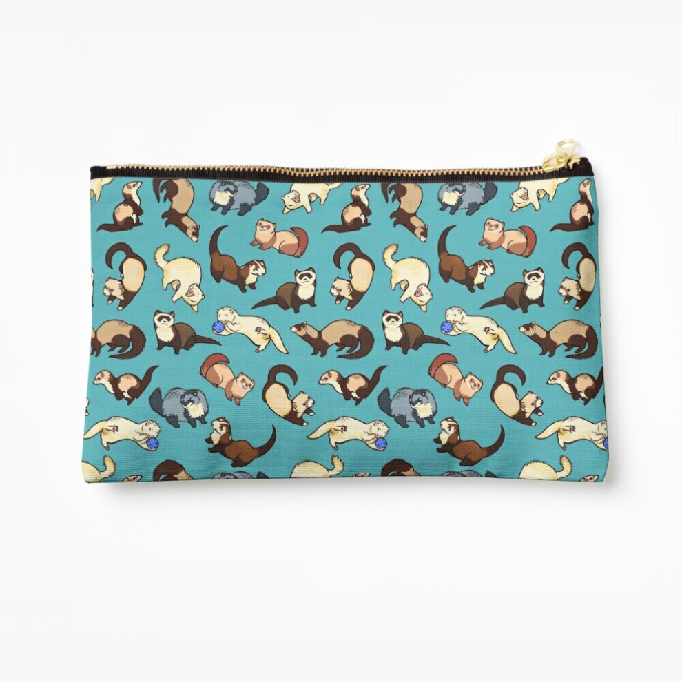Whibos Blue Makeup Bag Cat Snakes In Cosmetic Organizer Tyvek Paper Bags Zipper Pouch
