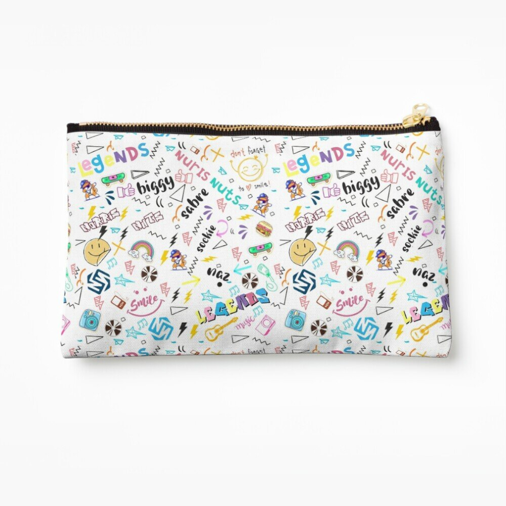 Whibos Makeup Bag Norris Nuts Seamless Pattern, Norris Nuts Pattern Cosmetic Organizer Tyvek Paper Bags Zipper Pouch