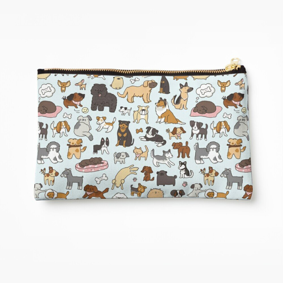 Whibos Makeup Bag Doggy Doodle Cosmetic Organizer Tyvek Paper Bags Zipper Pouch