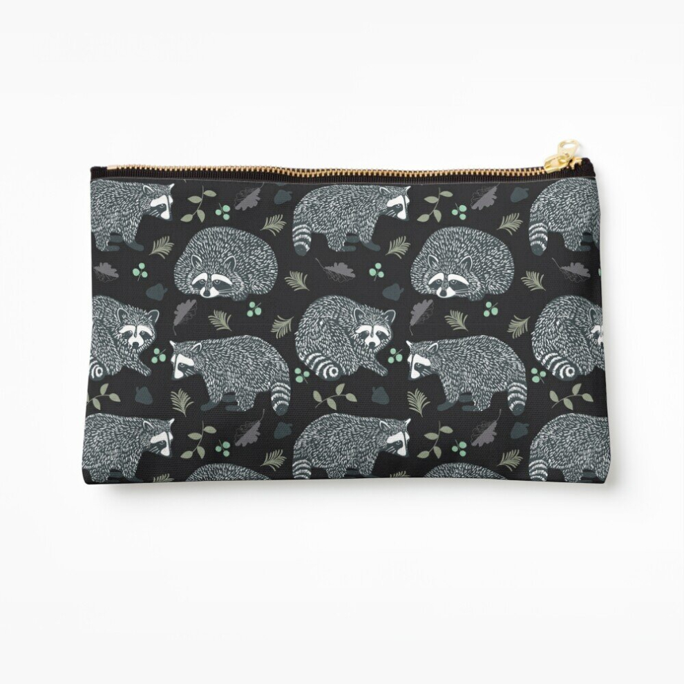Whibos Makeup Bag Raccoons! Cosmetic Organizer Tyvek Paper Bags Zipper Pouch