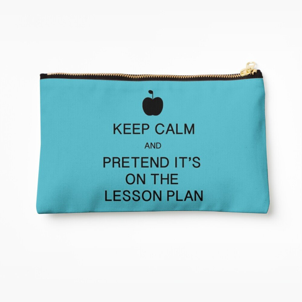 Whibos Makeup Bag Keep Calm And Pretend It's On The Lesson Plan Cosmetic Organizer Tyvek Paper Bags Zipper Pouch