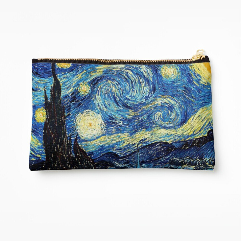 Whibos Makeup Bag Starry Night Cosmetic Organizer Tyvek Paper Bags Zipper Pouch