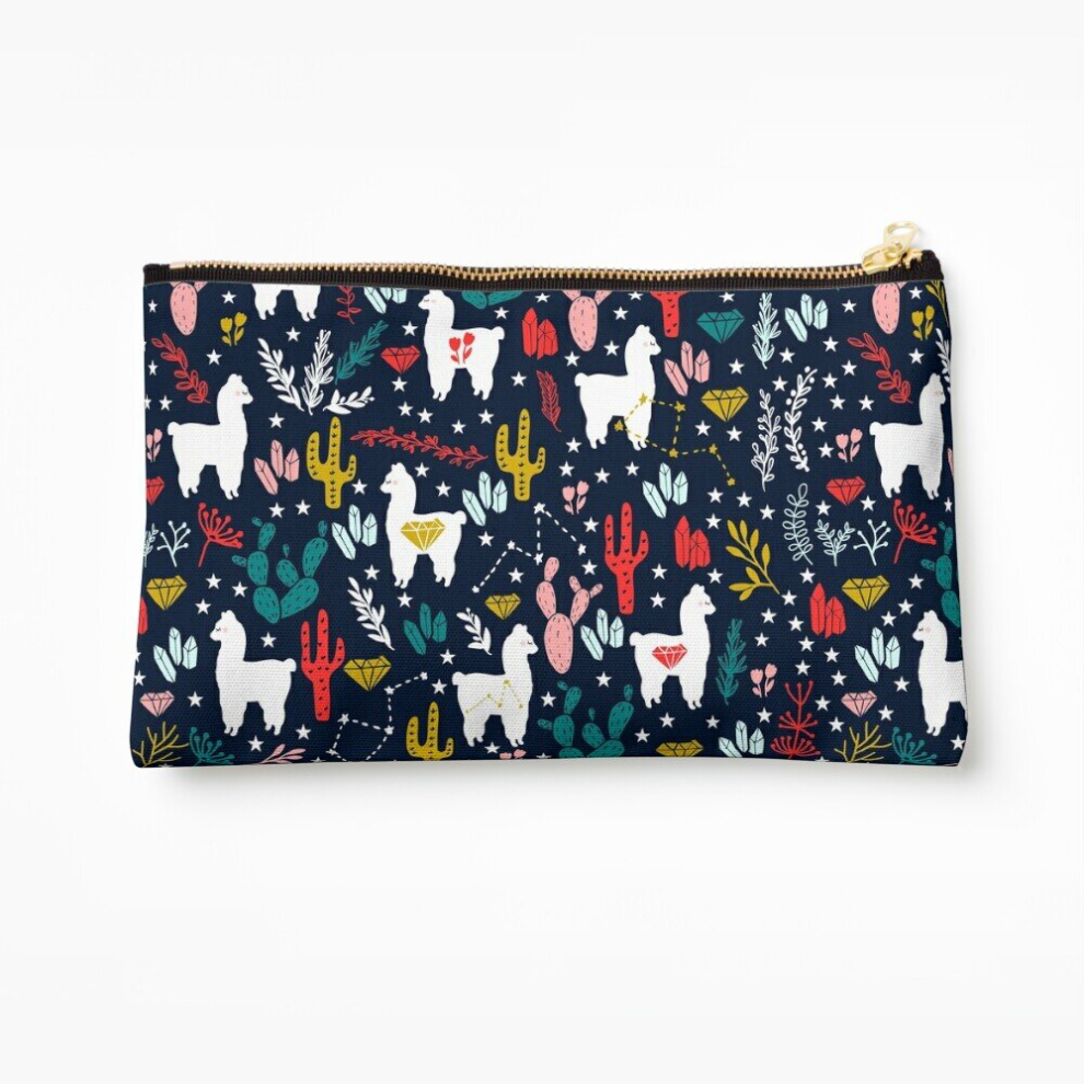 Whibos Makeup Bag Funny Alpaca Cosmetic Organizer Tyvek Paper Bags Zipper Pouch