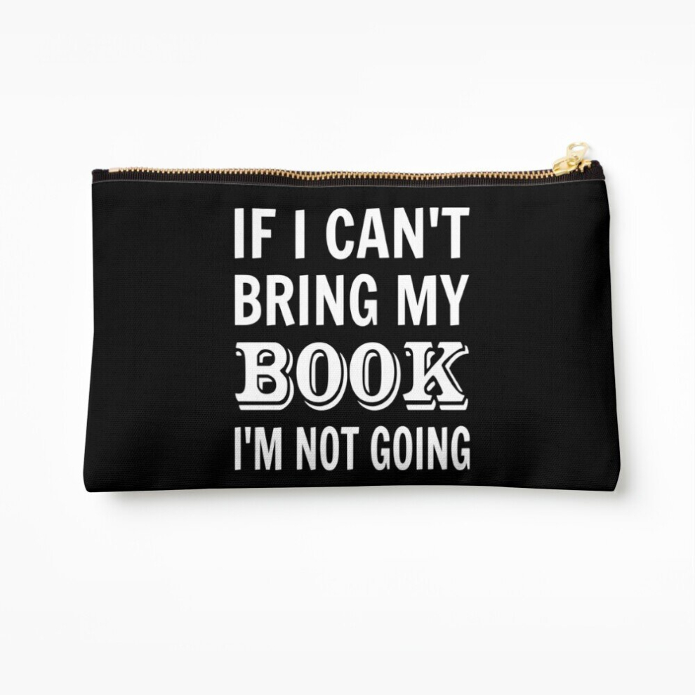 Whibos Makeup Bag If I Can't Bring My Book I'm Not Going Cosmetic Organizer Tyvek Paper Bags Zipper Pouch