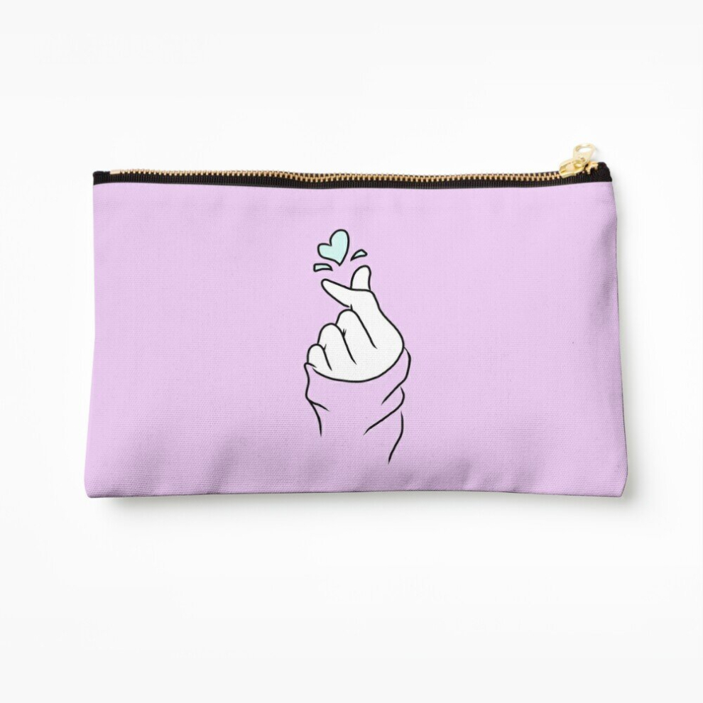 Whibos Purple Makeup Bag Cute Heart~ Pastel Cosmetic Organizer Tyvek Paper Bags Zipper Pouch