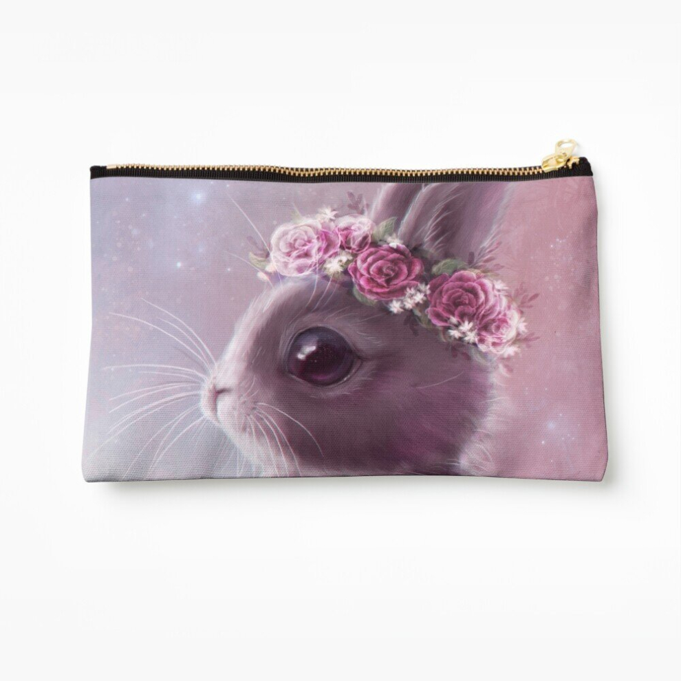 Whibos Makeup Bag Fairy Bunny Cosmetic Organizer Tyvek Paper Bags Zipper Pouch