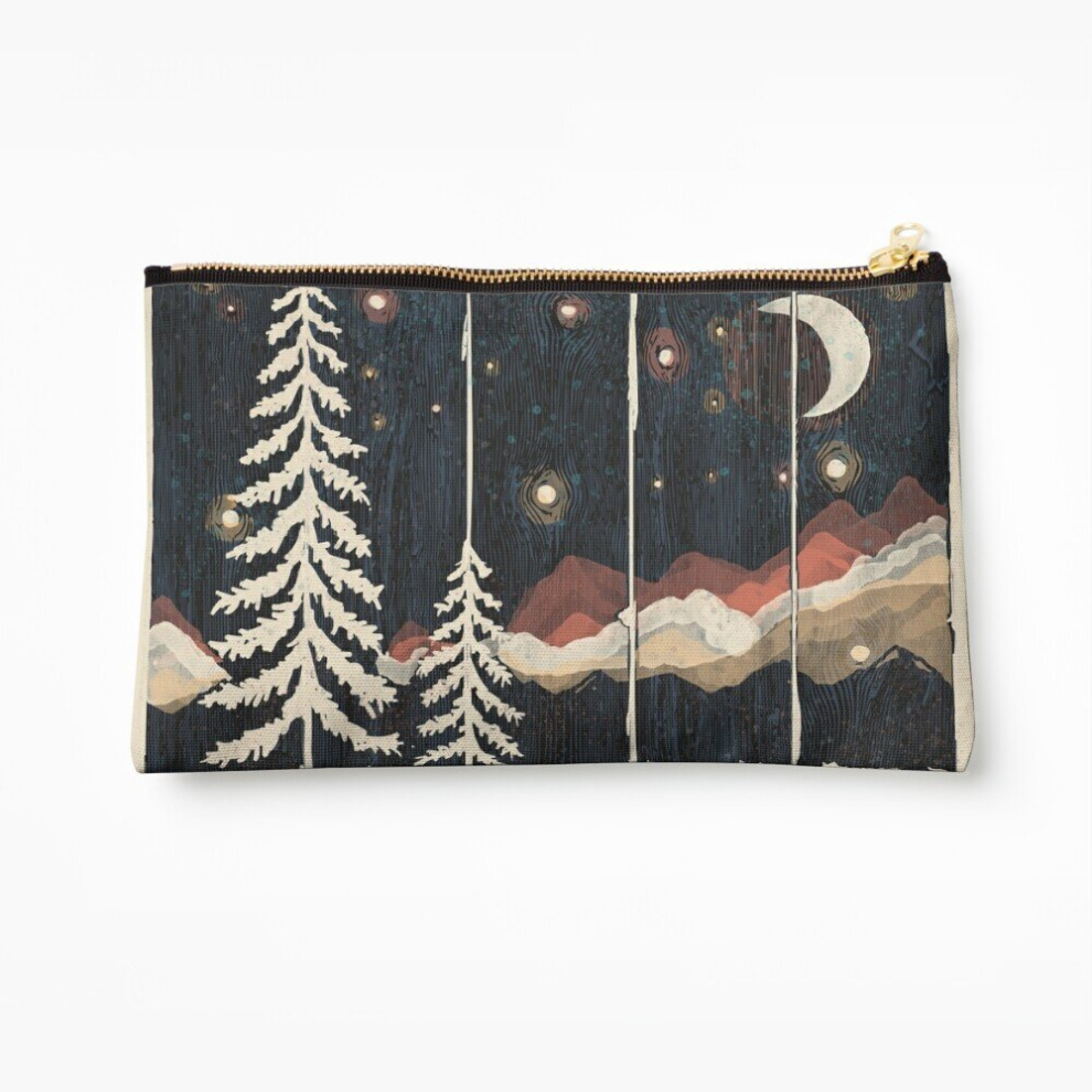 Whibos Makeup Bag Starry Night In The Mountains... Cosmetic Organizer Tyvek Paper Bags Zipper Pouch