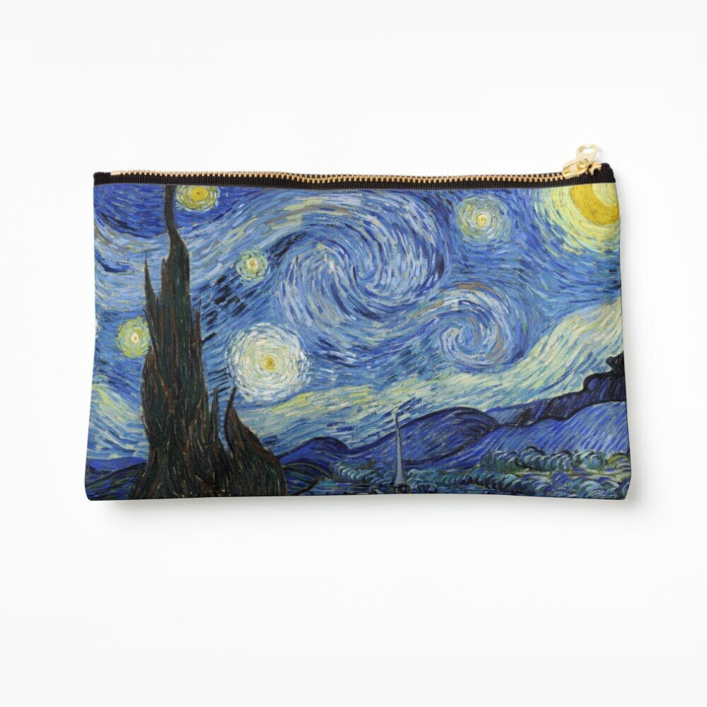 Whibos Makeup Bag Starry Night - Vincent Van Gogh Cosmetic Organizer Tyvek Paper Bags Zipper Pouch