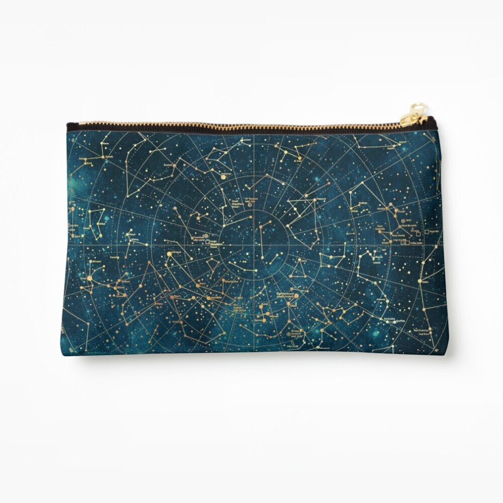Whibos Makeup Bag Under Constellations Cosmetic Organizer Tyvek Paper Bags Zipper Pouch