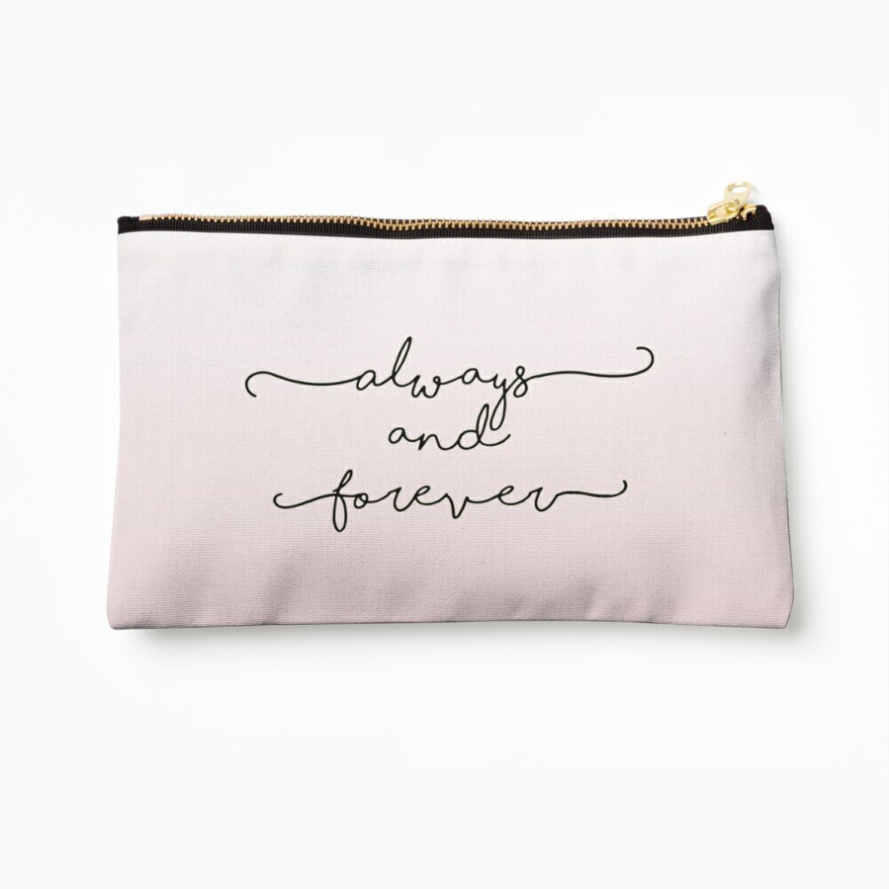 Whibos Makeup Bag Always And Forever Cosmetic Organizer Tyvek Paper Bags Zipper Pouch
