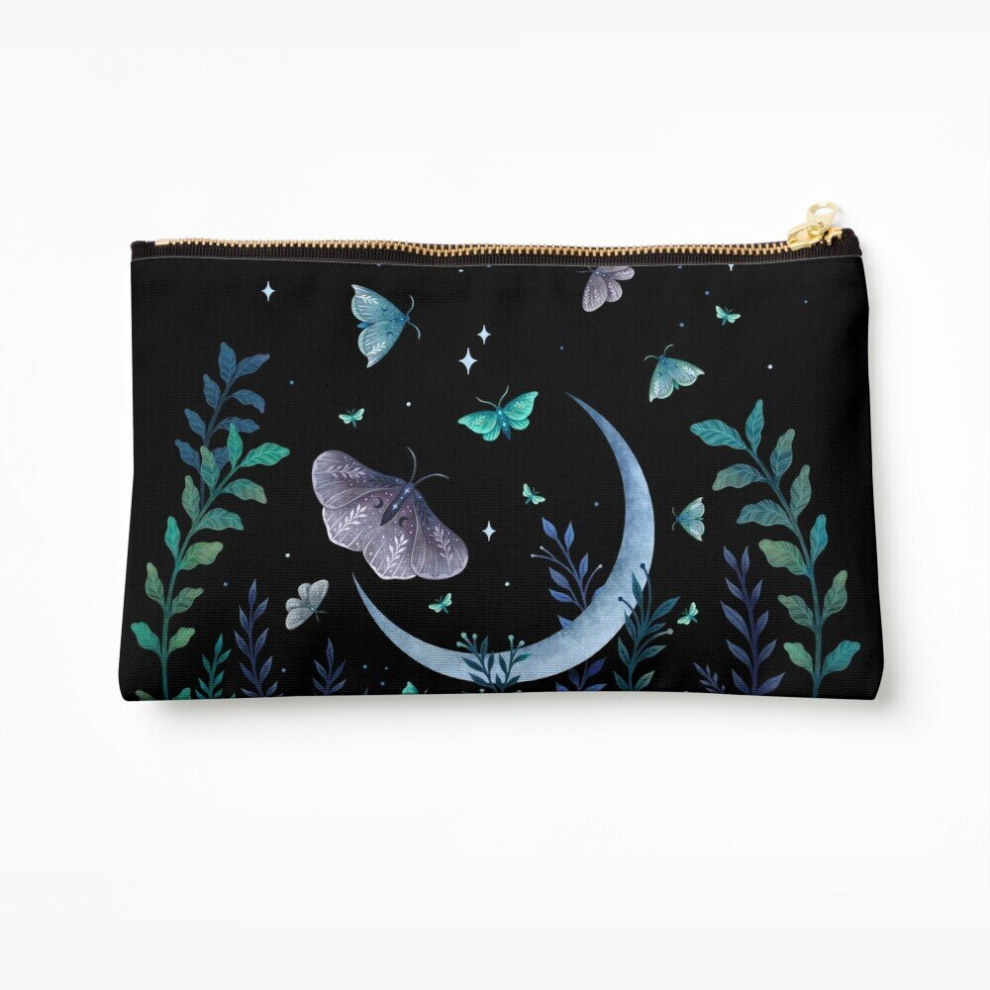 Whibos Makeup Bag Moth Garden Cosmetic Organizer Tyvek Paper Bags Zipper Pouch