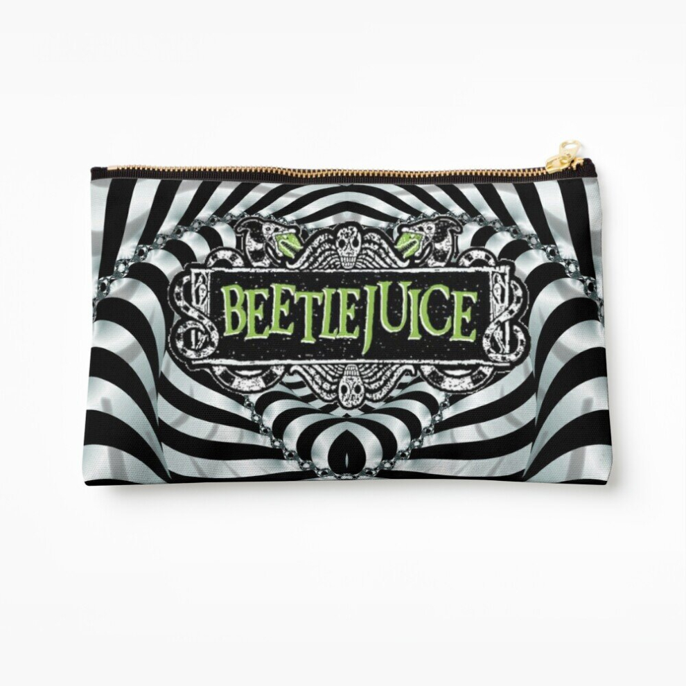 Whibos Makeup Bag Beetlejuice Cosmetic Organizer Tyvek Paper Bags Zipper Pouch