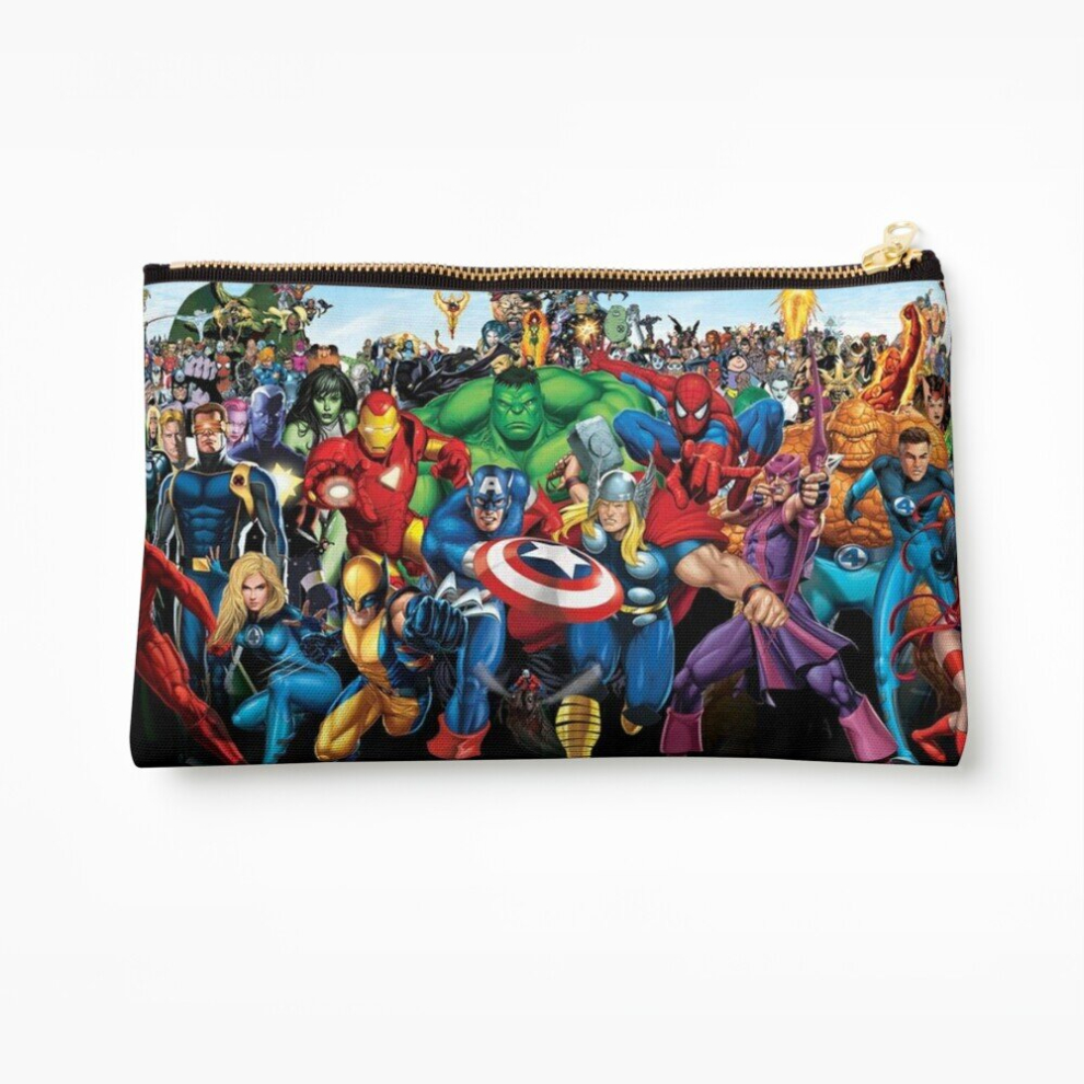 Whibos Makeup Bag Super Hero Cosmetic Organizer Tyvek Paper Bags Zipper Pouch
