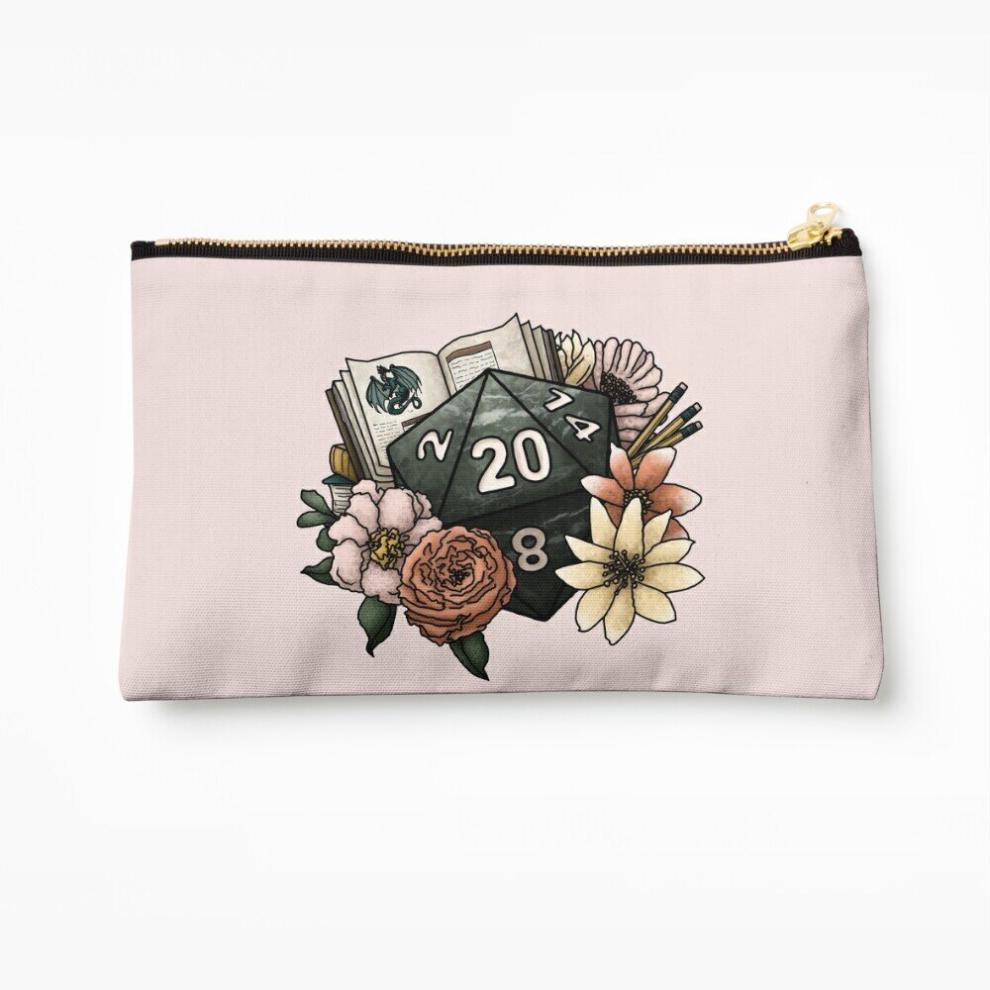 Whibos Makeup Bag Dungeon Master D20 - Tabletop Gaming Dice Cosmetic Organizer Tyvek Paper Bags Zipper Pouch
