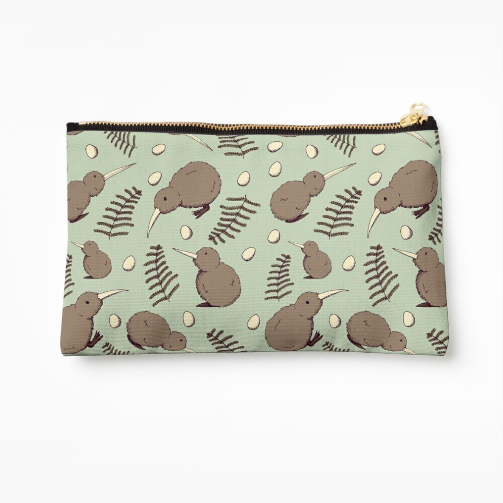 Whibos Makeup Bag Kiwi Bird Cosmetic Organizer Tyvek Paper Bags Zipper Pouch
