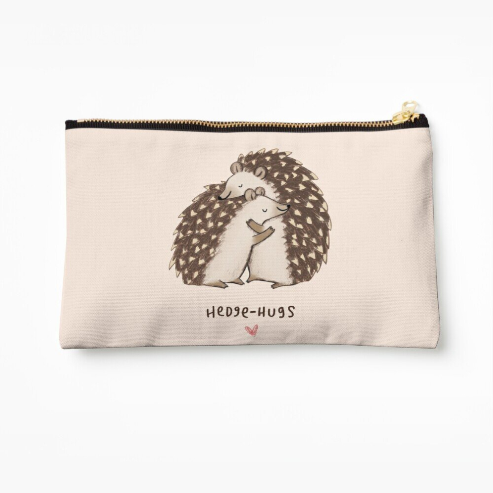 Whibos Makeup Bag Hedge-Hugs Cosmetic Organizer Tyvek Paper Bags Zipper Pouch