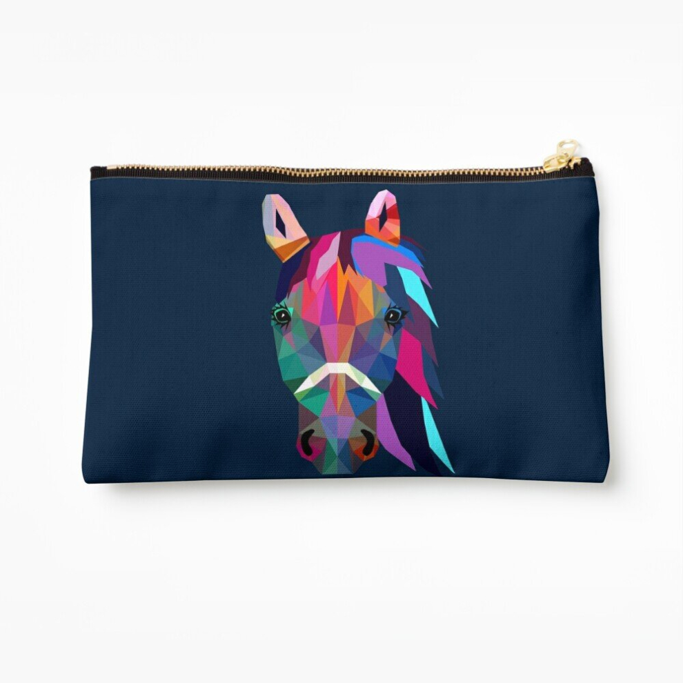 Whibos Makeup Bag Horse Cosmetic Organizer Tyvek Paper Bags Zipper Pouch