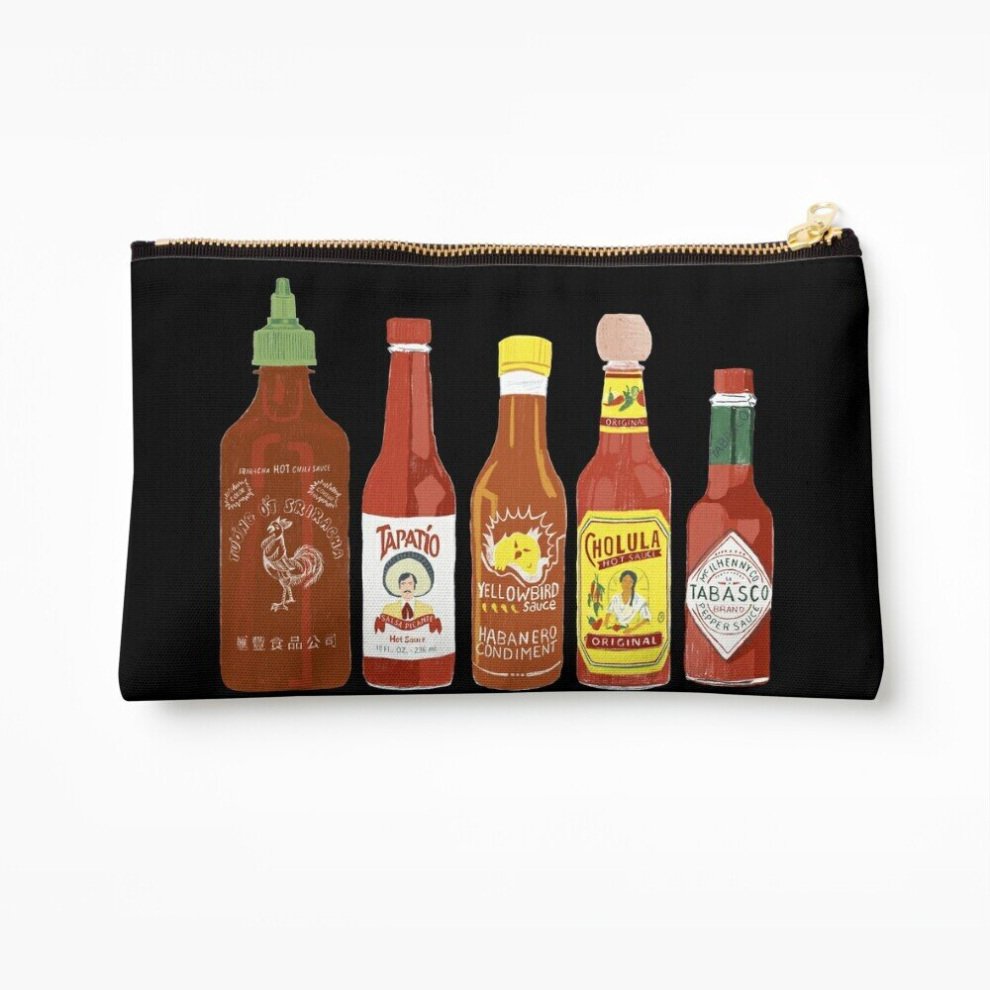 Whibos Black Makeup Bag Spicy! Check Out These Hot Sauces On Cosmetic Organizer Tyvek Paper Bags Zipper Pouch