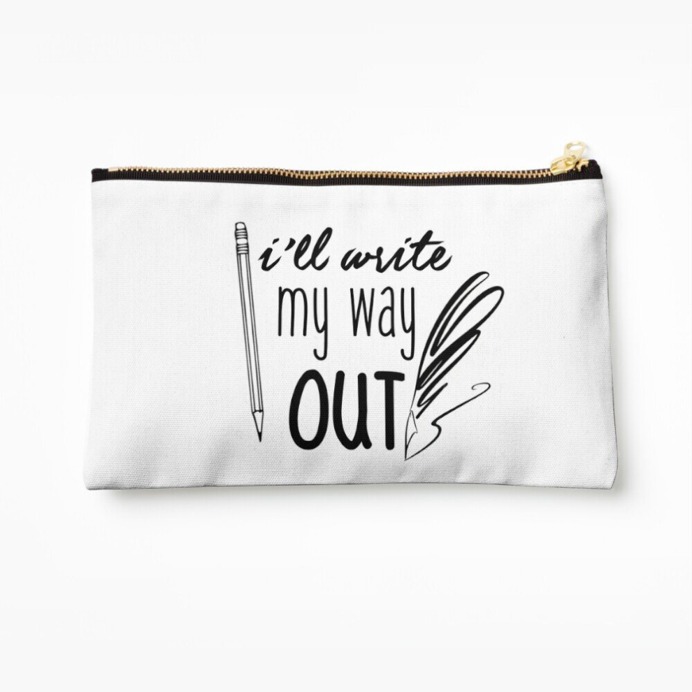 Whibos Makeup Bag I'll Write My Way Out Cosmetic Organizer Tyvek Paper Bags Zipper Pouch