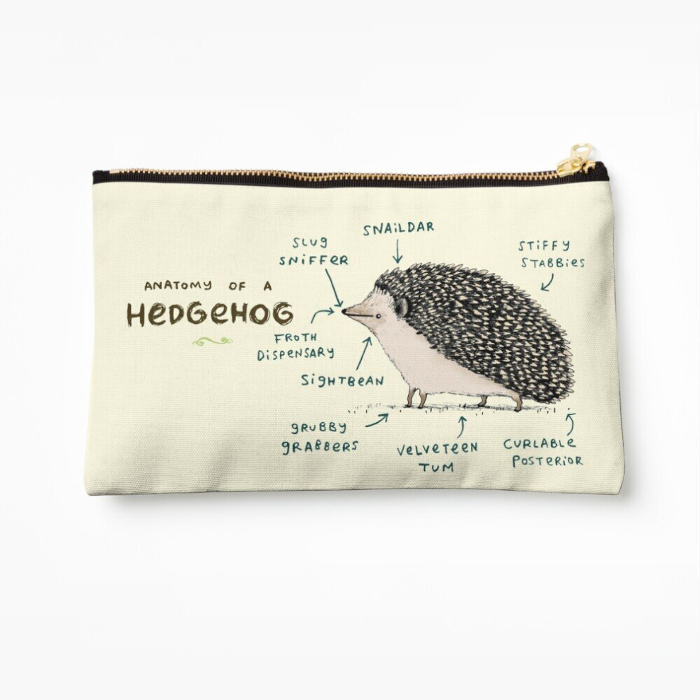 Whibos Makeup Bag Anatomy Of A Hedgehog Cosmetic Organizer Tyvek Paper Bags Zipper Pouch
