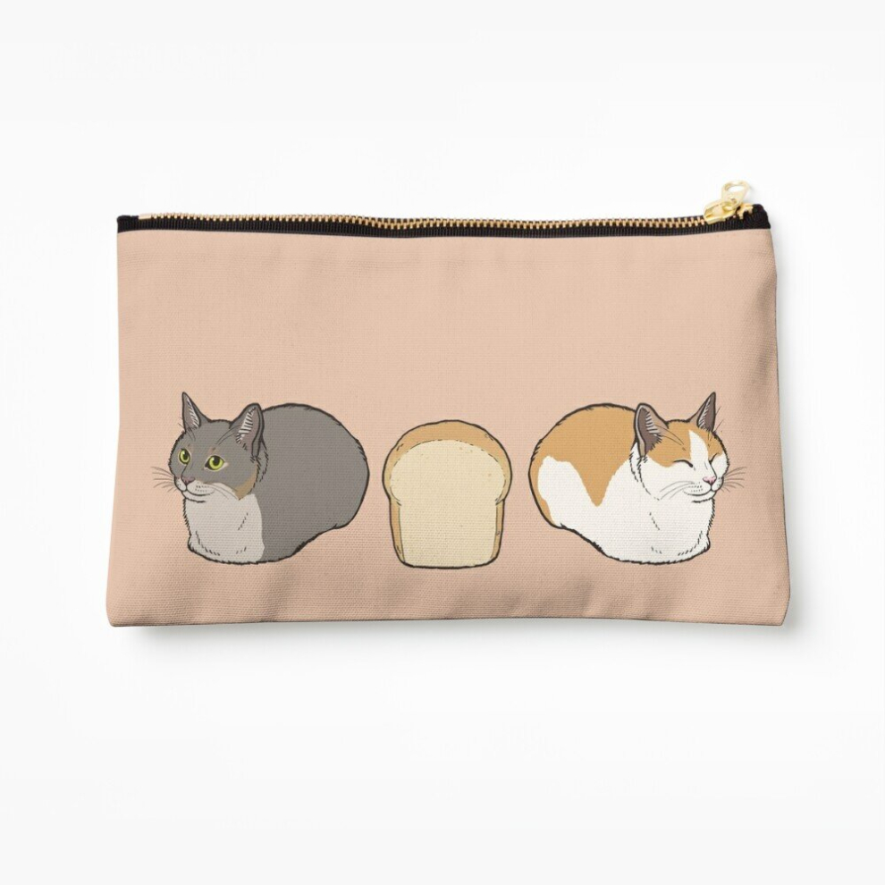 Whibos Makeup Bag Cat Loaf Cosmetic Organizer Tyvek Paper Bags Zipper Pouch