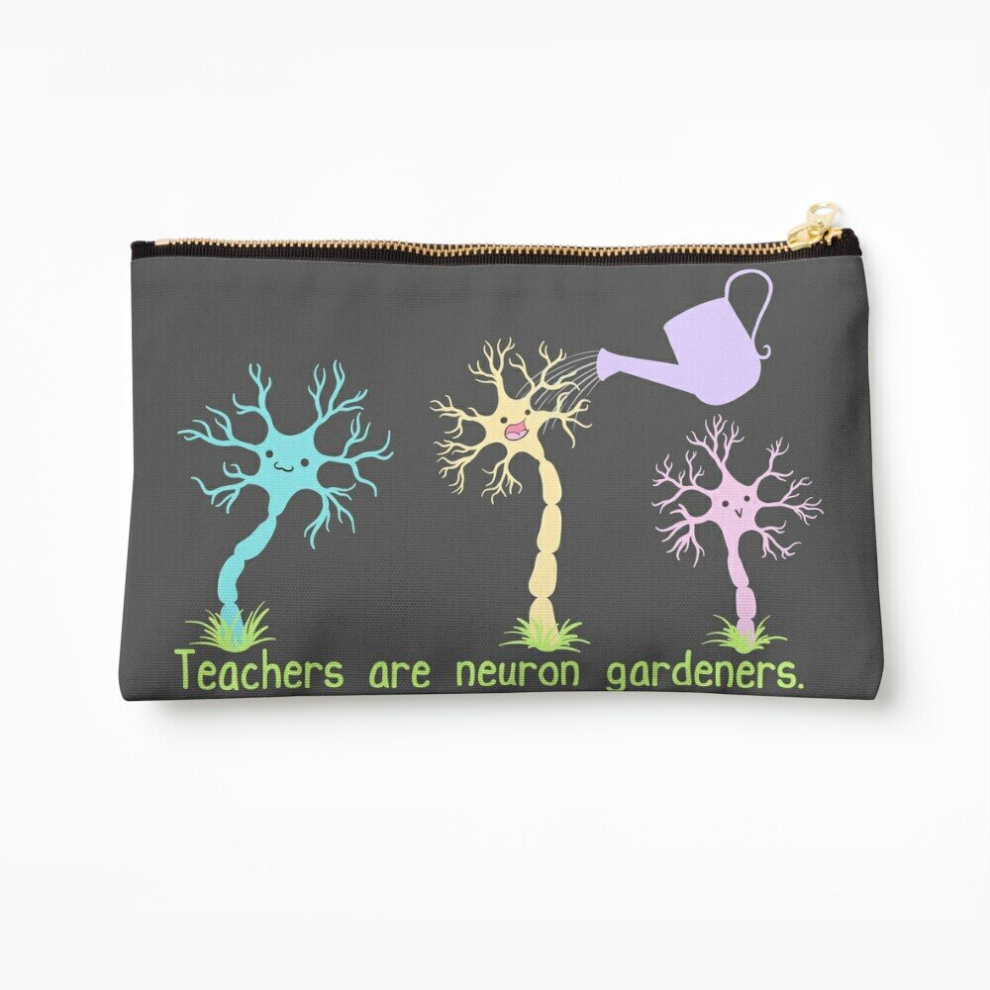 Whibos Makeup Bag Teachers Are Neuron Gardeners Cosmetic Organizer Tyvek Paper Bags Zipper Pouch