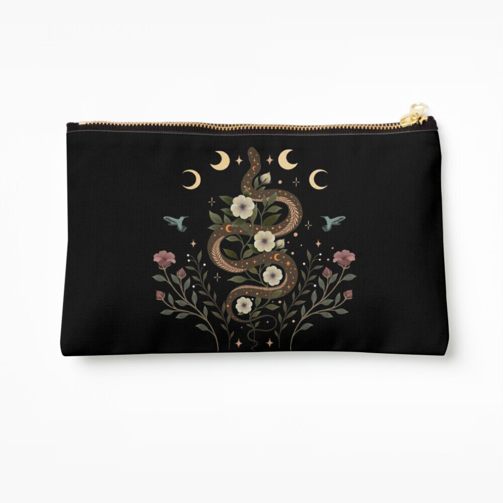 Whibos Makeup Bag Serpent Spell-Colour Cosmetic Organizer Tyvek Paper Bags Zipper Pouch