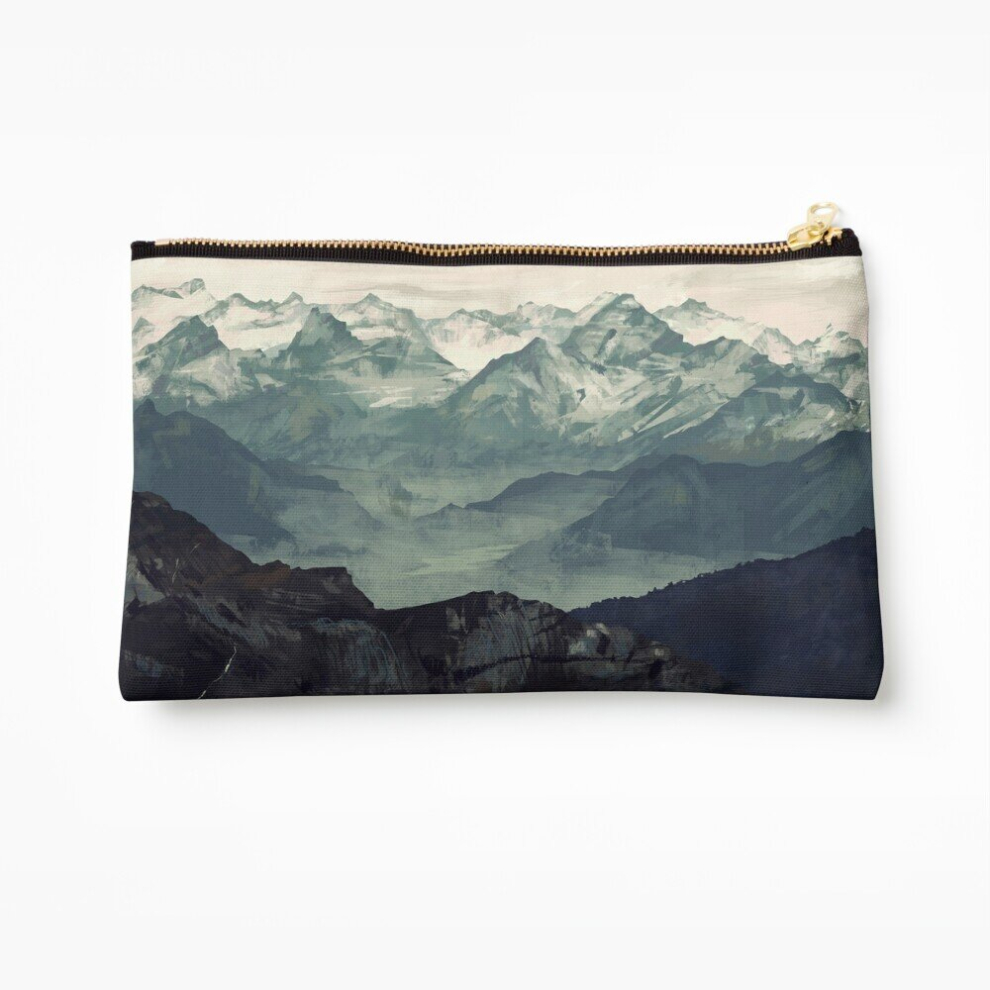 Whibos Makeup Bag Mountain Fog Cosmetic Organizer Tyvek Paper Bags Zipper Pouch