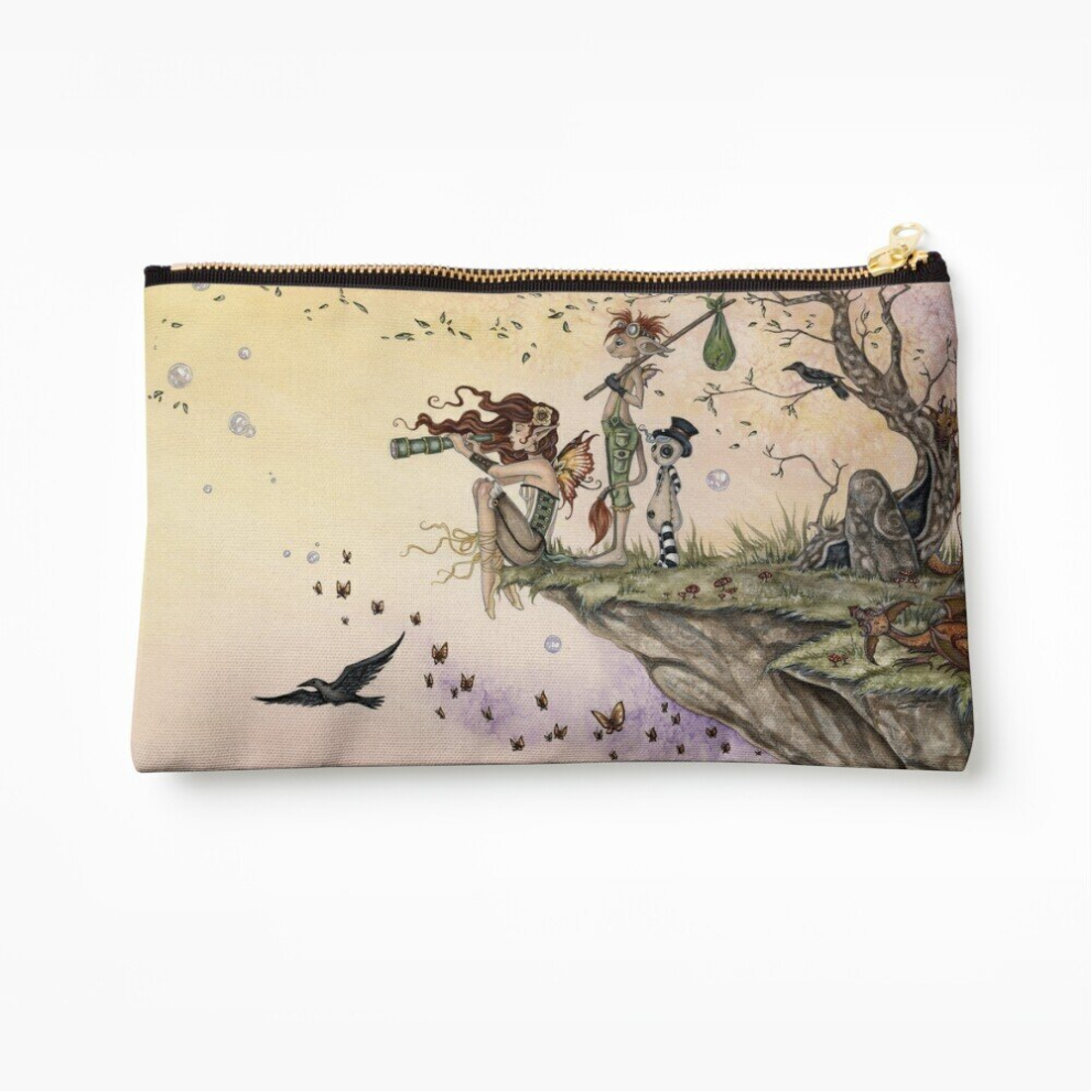 Whibos Makeup Bag Where The Wind Takes You Cosmetic Organizer Tyvek Paper Bags Zipper Pouch