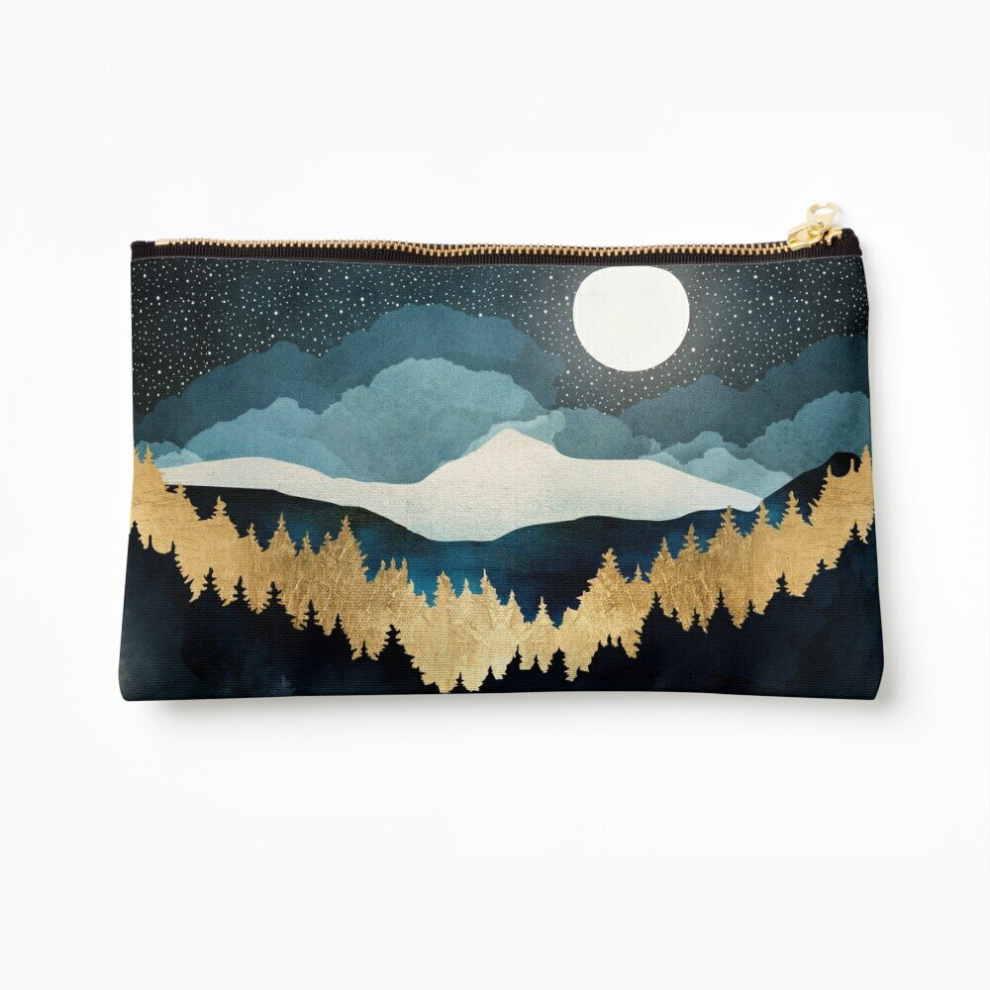 Whibos Indigo Makeup Bag Night Cosmetic Organizer Tyvek Paper Bags Zipper Pouch
