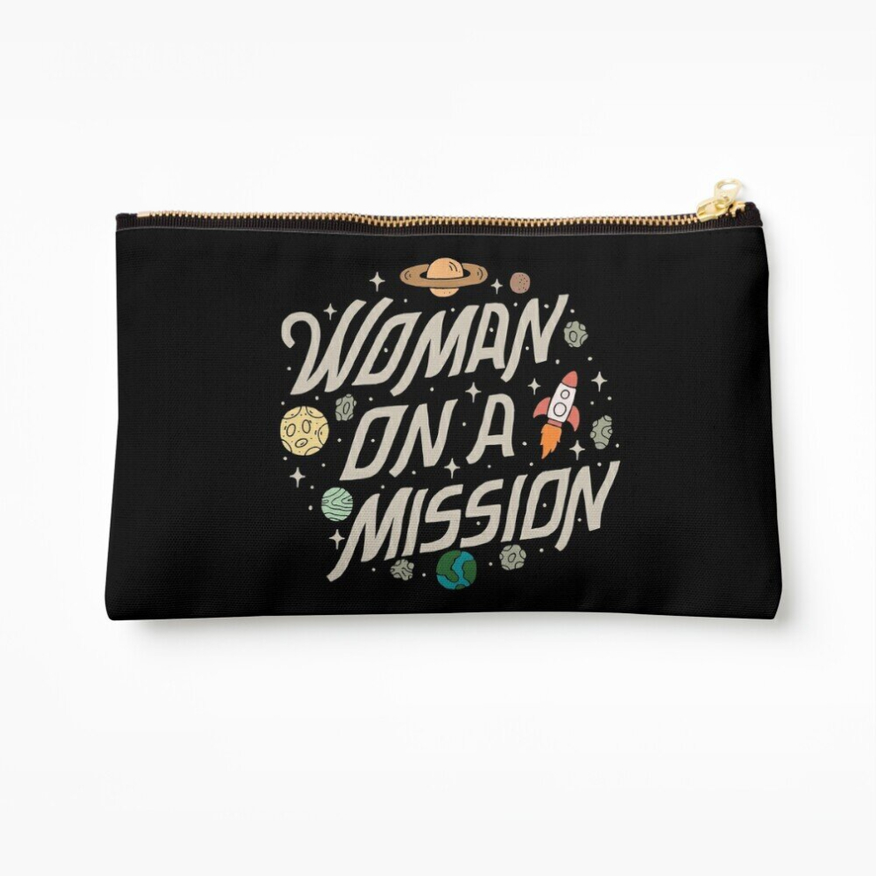 Whibos Makeup Bag Woman On A Mission Cosmetic Organizer Tyvek Paper Bags Zipper Pouch