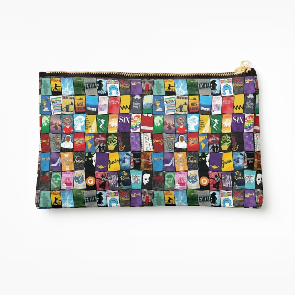 Whibos Makeup Bag Broadway Poster Bonanza! Cosmetic Organizer Tyvek Paper Bags Zipper Pouch