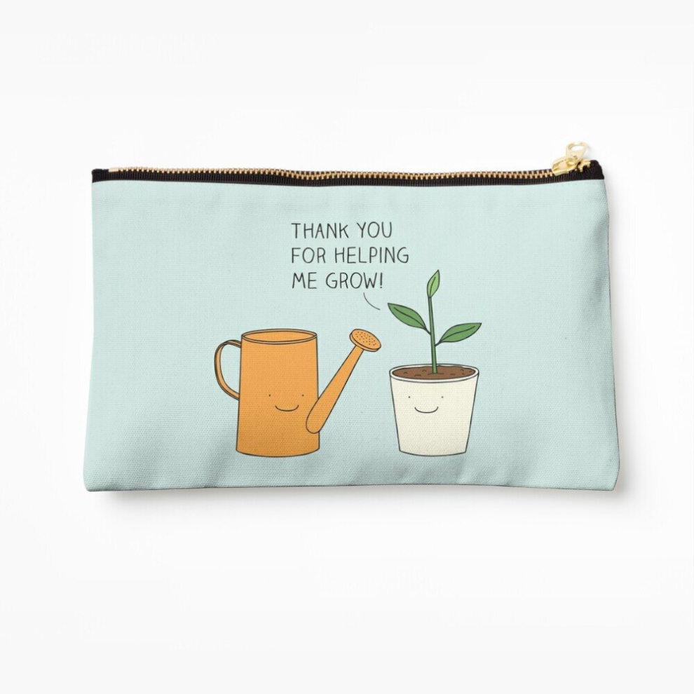 Whibos Makeup Bag Thank You For Helping Me Grow! Cosmetic Organizer Tyvek Paper Bags Zipper Pouch