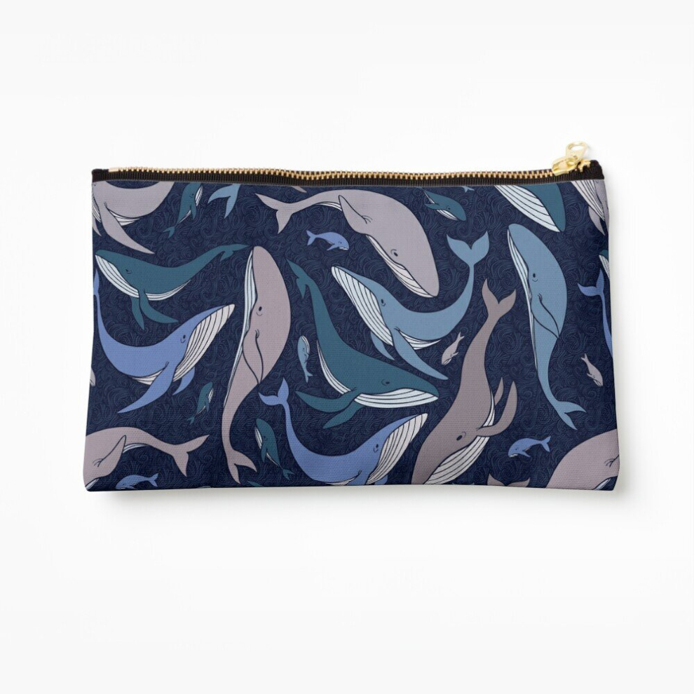 Whibos Makeup Bag School Of Whales Cosmetic Organizer Tyvek Paper Bags Zipper Pouch