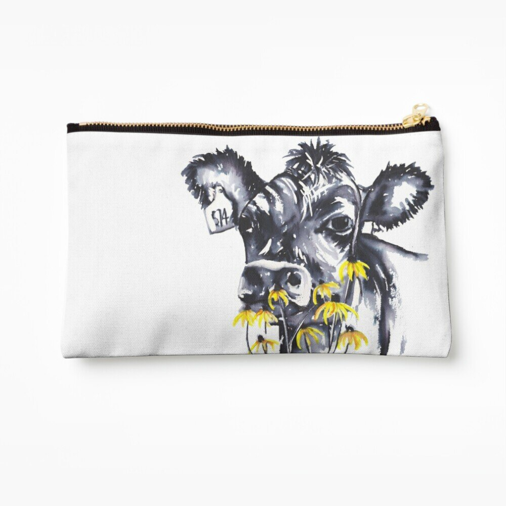 Whibos Makeup Bag No Worries - Cow Painting Cosmetic Organizer Tyvek Paper Bags Zipper Pouch