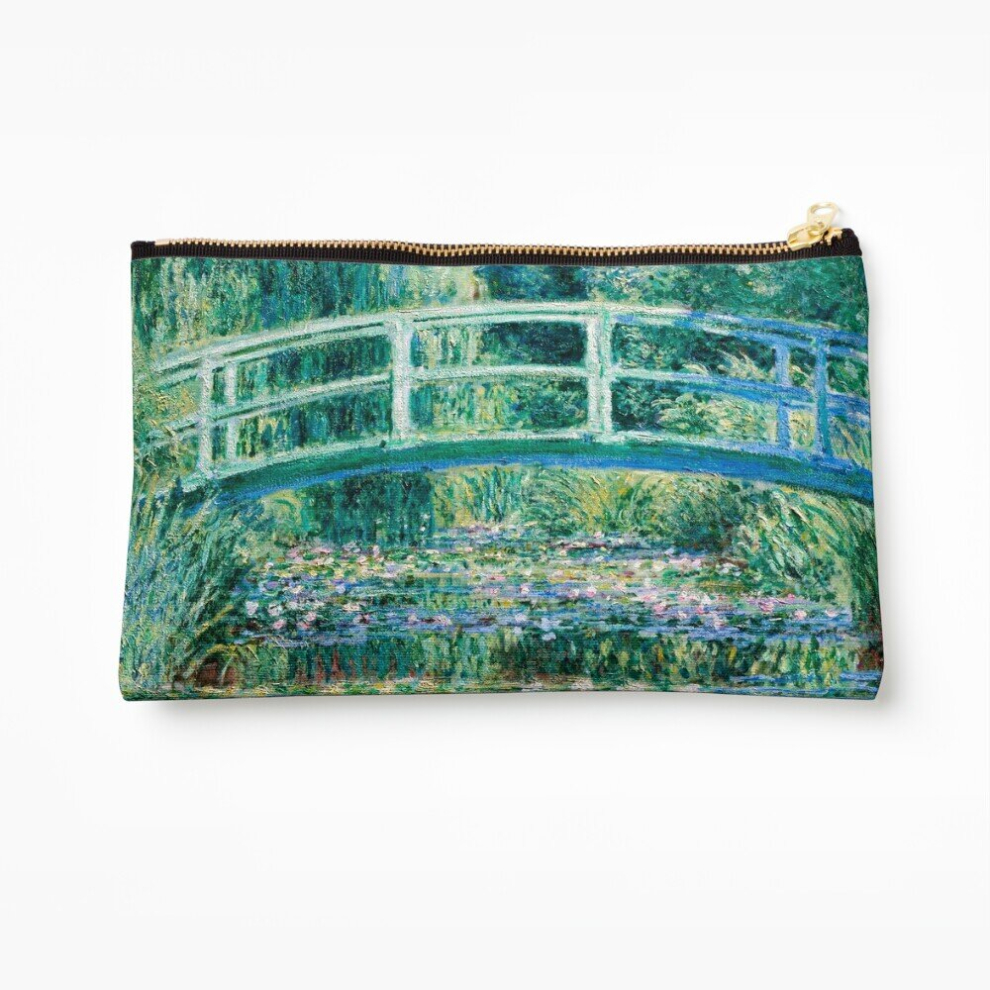 Whibos Makeup Bag 1899-Claude Monet-Water Lilies And Japanese Bridge Cosmetic Organizer Tyvek Paper Bags Zipper Pouch